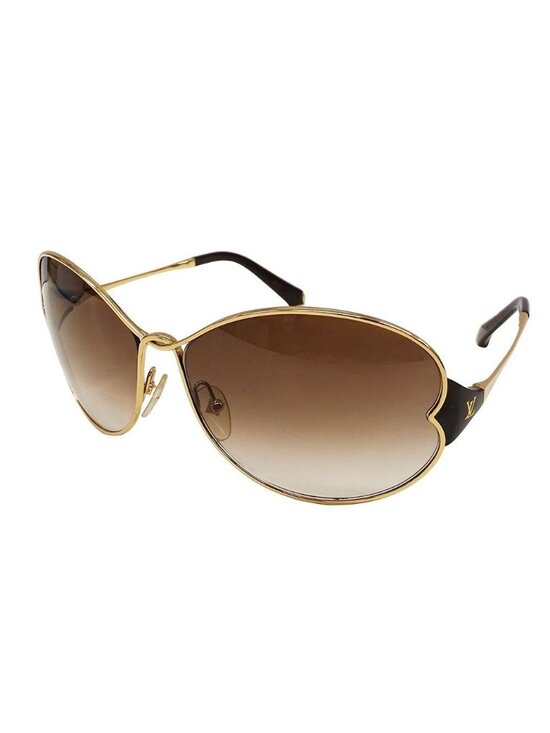 Louis Vuitton Sunglasses Metal Acetate Daisy Gold Brown Petal Motif Feminine main image 13